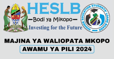 Majina ya Waliopata Mkopo Awamu ya Pili HESLB 2024/2025