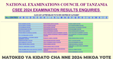 NECTA Matokeo ya Kidato cha Nne 2024/2025 Mikoa Yote